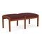 Lesro Lenox Wood 2 Seat Bench Wood Frame, Cherry, RF Nebbiolo Upholstery LW2001 - alternate 3